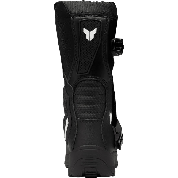 Rear product image of Thor Blitz XR Mini Boot in Black showing youth motocross boot design and protective coverage, SKU 34110788 | Available at BTO Sports