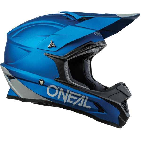 Catalog studio image of O'Neal, 1 Series Solid Helmet, SKU 0632-115, color options Black/Pink, Black, Blue, Red, sizes XS–2X