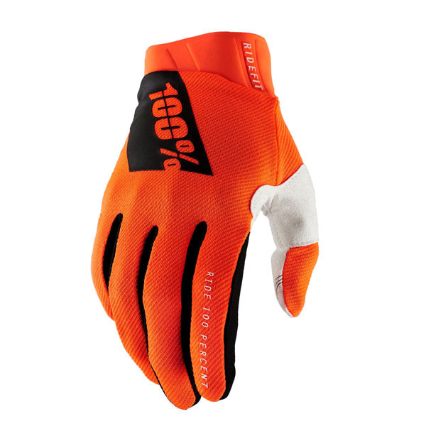 Product photo of 100%, Ridefit Gloves, Offroad Gloves, SKU 33307082, color options Korp, Korp Yellow, Mars, Black, Fluo/Orange, Stone, Navy/White, Petrol and more, sizes MD, SM, XL, LG, 2XL