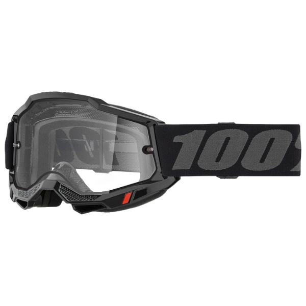 Product photo of 100%, Accuri 2.0 Enduro Moto Goggle (Clear Dual Lens), Goggles, SKU 26012845, color options Black, Blue, Red, Fluo Yellow, Neon Orange, Blue/White