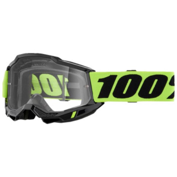 Studio image on a white background of 100%, Accuri 2 OTG Goggle (Clear Lens), Goggles, SKU 5649100600, color options Black, Clear Lens, Blue, Clear Lens, Red, Clear Lens, Fluo Yellow, Clear Lens, Neon Orange, Clear Lens