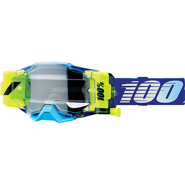 Studio product photo on a neutral background of 100%, Armega Forecast Goggle, Goggles, SKU 26013517, color options Black, Blue, Nuclear Citrus, Royal, Nuketown, Red, Neon Yellow
