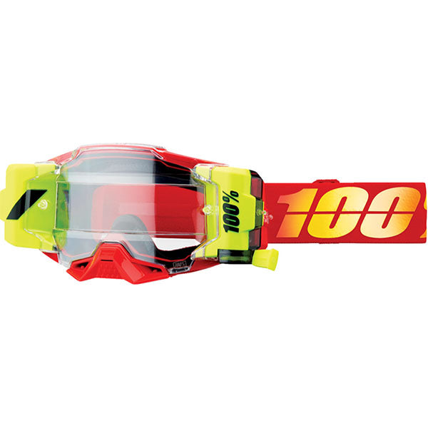 Studio image on a white background of 100%, Armega Forecast Goggle, Goggles, color options Black, Blue, Nuclear Citrus, Royal, Nuketown, Red, Neon Yellow