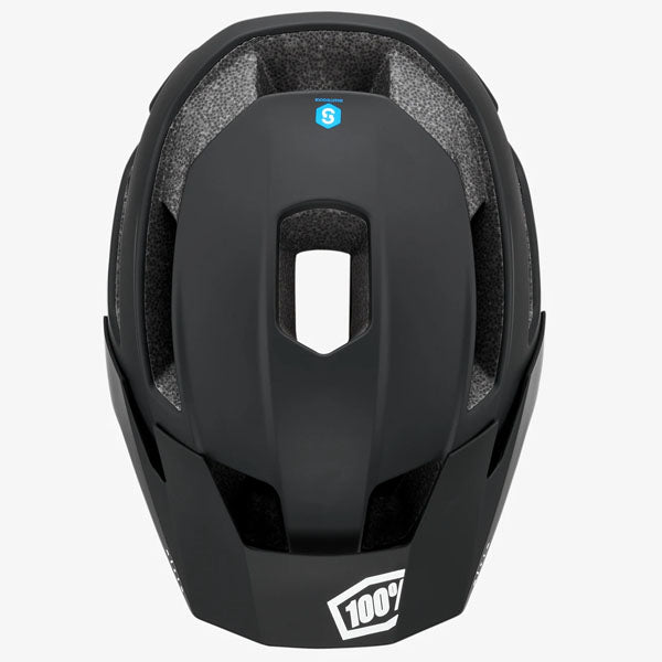 Studio image highlighting 100%, Altis Helmet (MTB), SKU 01510053, color options White, Black, Grey, Camo, Tan, sizes XS/S, S/M, L/XL, Designed for Mountain Bike, BMX and E-Bike riders