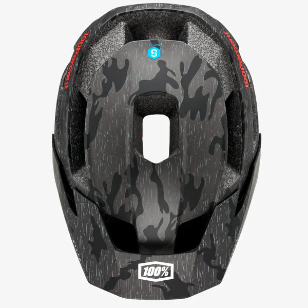Detailed studio photograph of 100%, Altis Helmet (MTB), color options White, Black, Grey, Camo, Tan, sizes XS/S, S/M, L/XL, Designed for Mountain Bike, BMX and E-Bike riders