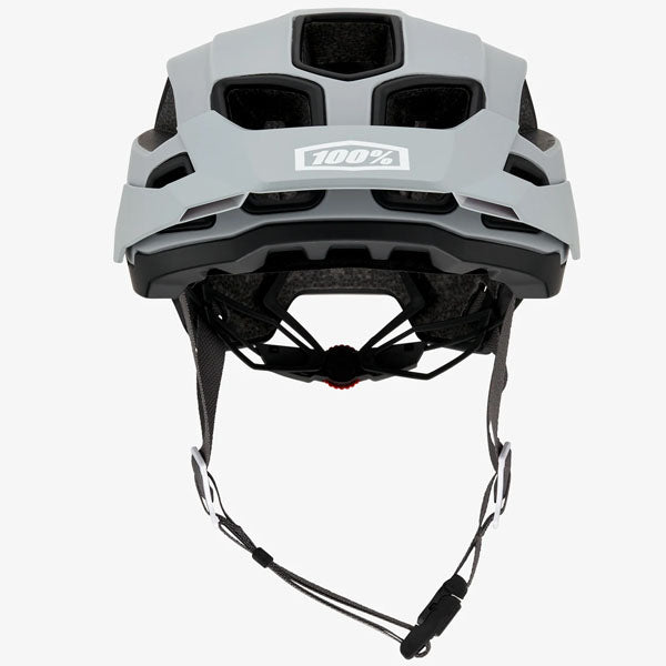 High-resolution studio image of 100%, Altec with Fidlock Helmet (MTB), SKU 01510031, color options White, Black, Gray, Red, Light Gray, Navy, Orange, sizes XS/S, S/M, L/XL, Designed for Mountain Bike, BMX and E-Bike riders