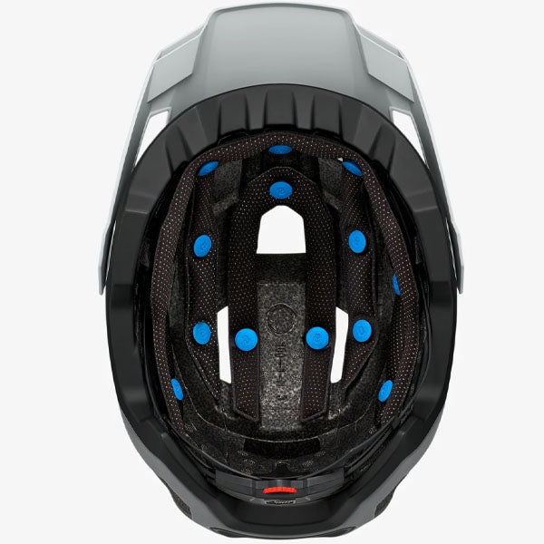 Studio photo of 100%, Altec with Fidlock Helmet (MTB), SKU 01510029, color options White, Black, Gray, Red, Light Gray, Navy, Orange, sizes XS/S, S/M, L/XL, Designed for Mountain Bike, BMX and E-Bike riders