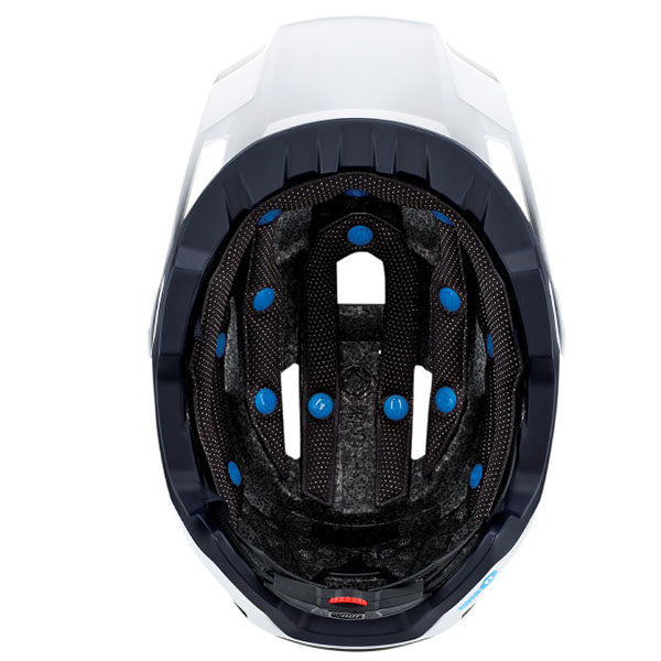 Studio image on a white background of 100%, Altec with Fidlock Helmet (MTB), SKU 01510104, color options White, Black, Gray, Red, Light Gray, Navy, Orange, sizes XS/S, S/M, L/XL, Designed for Mountain Bike, BMX and E-Bike riders