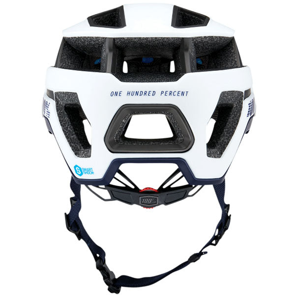 Detailed studio photograph of 100%, Altec with Fidlock Helmet (MTB), SKU 01510105, color options White, Black, Gray, Red, Light Gray, Navy, Orange, sizes XS/S, S/M, L/XL, Designed for Mountain Bike, BMX and E-Bike riders
