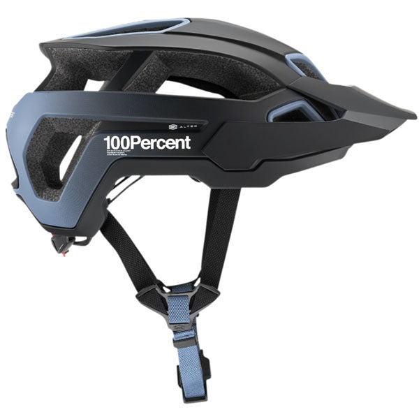 High-resolution studio image of 100%, Altec with Fidlock Helmet (MTB), color options White, Black, Gray, Red, Light Gray, Navy, Orange, sizes XS/S, S/M, L/XL, Designed for Mountain Bike, BMX and E-Bike riders