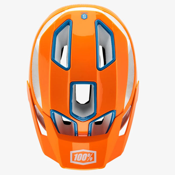 Studio photo of 100%, Altec with Fidlock Helmet (MTB), color options White, Black, Gray, Red, Light Gray, Navy, Orange, sizes XS/S, S/M, L/XL, Designed for Mountain Bike, BMX and E-Bike riders