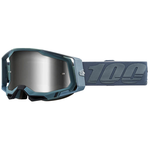 Clean studio photo on a white background of 100%, Racecraft 2.0 Goggle (Mirror Lens), Goggles, SKU 26013264, color options Arbis, Mirror Silver Lens, Mayfair, Mirror Silver Lens, Maho, Silver Flash Lens, Concordia, Mirror Blue Lens, Airblast, Mirror Silver Lens, Blue, Mirror Blue Lens, Fremont, Mirror Blue Lens, Red, Mirror Red Lens and more