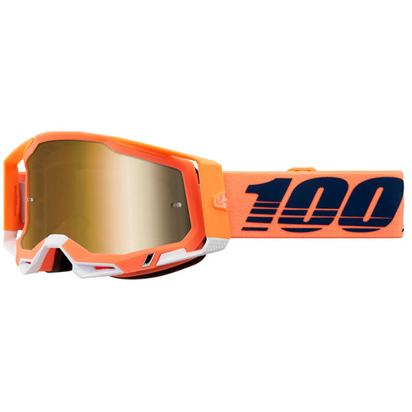 Detailed studio photograph of 100%, Racecraft 2.0 Goggle (Mirror Lens), Goggles, SKU 26013265, color options Arbis, Mirror Silver Lens, Mayfair, Mirror Silver Lens, Maho, Silver Flash Lens, Concordia, Mirror Blue Lens, Airblast, Mirror Silver Lens, Blue, Mirror Blue Lens, Fremont, Mirror Blue Lens, Red, Mirror Red Lens and more