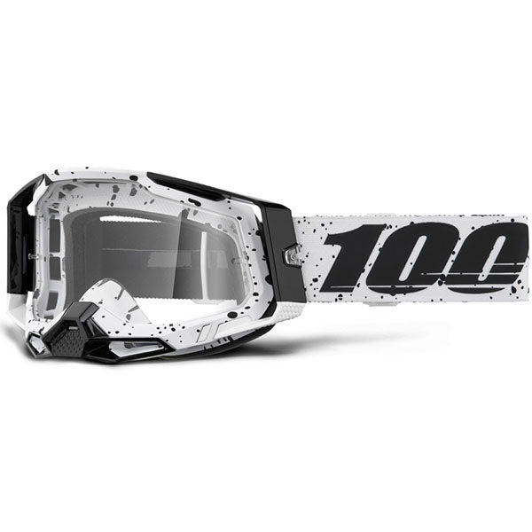 Studio photo of 100%, Racecraft 2.0 Goggle (Clear Lens), Goggles, SKU 5631206000, color options Concordia, Battleship, Snowbird, Topo, Kalkuta, Neon Yellow, Fluo Yellow, Panam and more