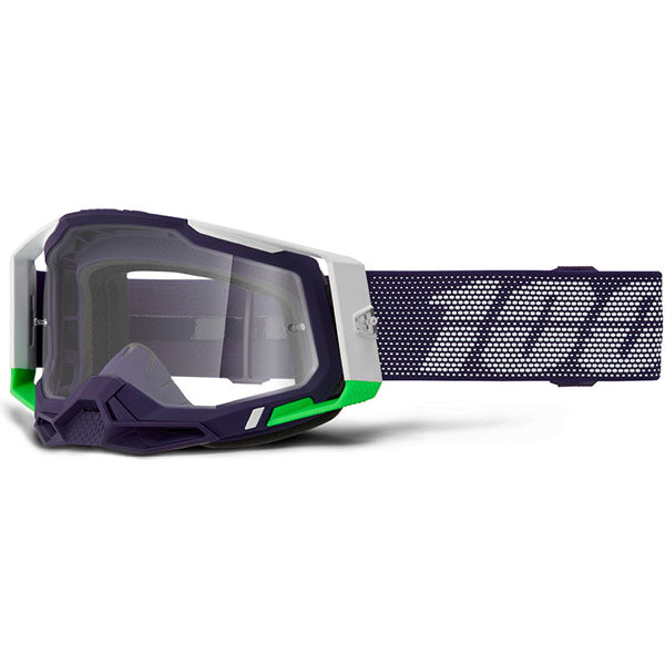 Studio product photo on a neutral background of 100%, Racecraft 2.0 Goggle Sale (Clear Lens), Goggles, SKU 5631205900, color options Kos, Kravkov, Cleat, Engal, Black, Red