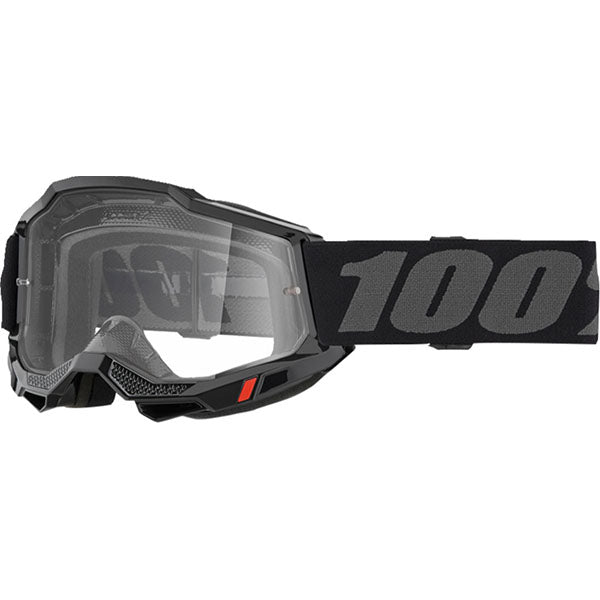 High-resolution studio image of 100%, Accuri 2.0 Goggle (Clear Lens), Goggles, color options 2028, Fairbanks, Samba, Torken, Yumiko, Ferran, Matigofun, Schrute and more