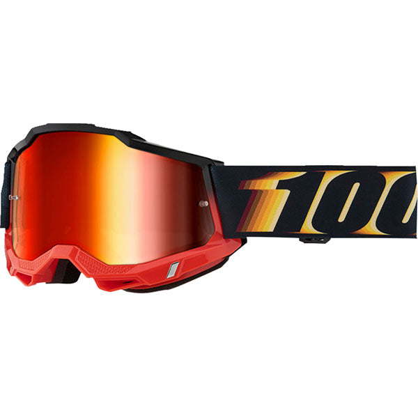 Catalog studio image of 100%, Accuri 2.0 Goggle (Mirror Lens), Goggles, SKU 26013470, color options Fairbanks, Mirror True Gold Lens, Samba, Mirror Silver Lens, 2028, Mirror Blue Lens, Yumiko, Mirror Silver Lens, Torken, Mirror Red Lens, Risland, Mirror True Gold Lens, Razza, Mirror Silver Lens, Neon Yellow, Mirror Silver Lens and more