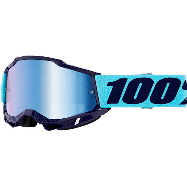 Catalog studio image of 100%, Accuri 2.0 Goggle (Mirror Lens), Goggles, SKU 26013471, color options Fairbanks, Mirror True Gold Lens, Samba, Mirror Silver Lens, 2028, Mirror Blue Lens, Yumiko, Mirror Silver Lens, Torken, Mirror Red Lens, Risland, Mirror True Gold Lens, Razza, Mirror Silver Lens, Neon Yellow, Mirror Silver Lens and more