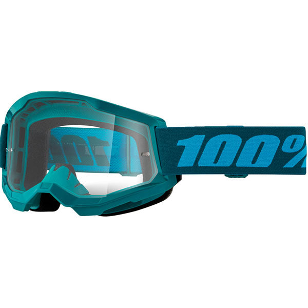Product photo of 100%, Strata 2.0 Goggle (Clear Lens), Goggles, SKU 610-5228, color options Black, Navy, War Camo, Pink, White, Red/Red, Neon Orange, Solar Eclipse and more