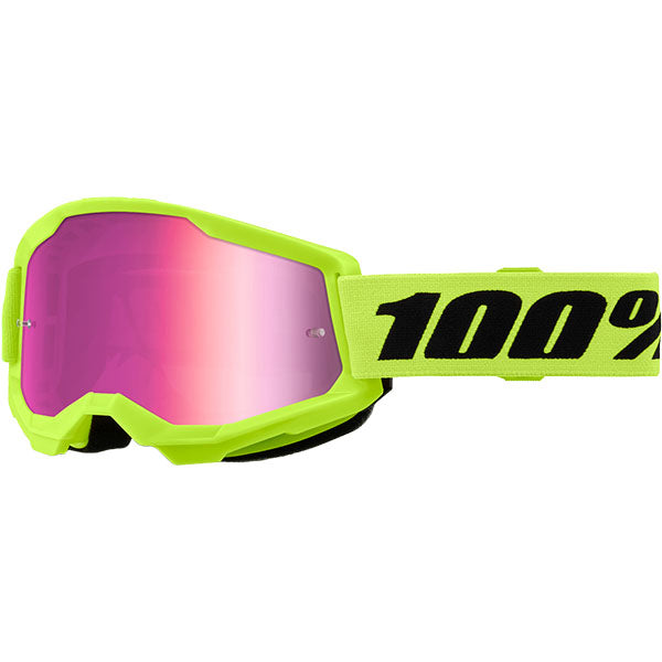 Catalog studio image of 100%, Strata 2.0 Goggle (Mirror Lens), Goggles, SKU 5652101300, color options Black, Mirror Silver Lens, Neon Orange, Mirror True Gold Lens, White, Mirror Silver Lens, Solar Eclipse, True Gold Mirror Lens, War Camo, Silver Mirror Lens, Maupiti, Silver Mirror Lens, Stone, Blue Mirror Lens, Blue, Red/Blue Mirror Lens and more