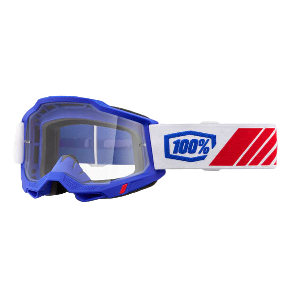 Studio image on a white background of 100%, Accuri 2.0 Goggle (Clear Lens), Goggles, SKU 5641208400, color options 2028, Fairbanks, Samba, Torken, Yumiko, Ferran, Matigofun, Schrute and more