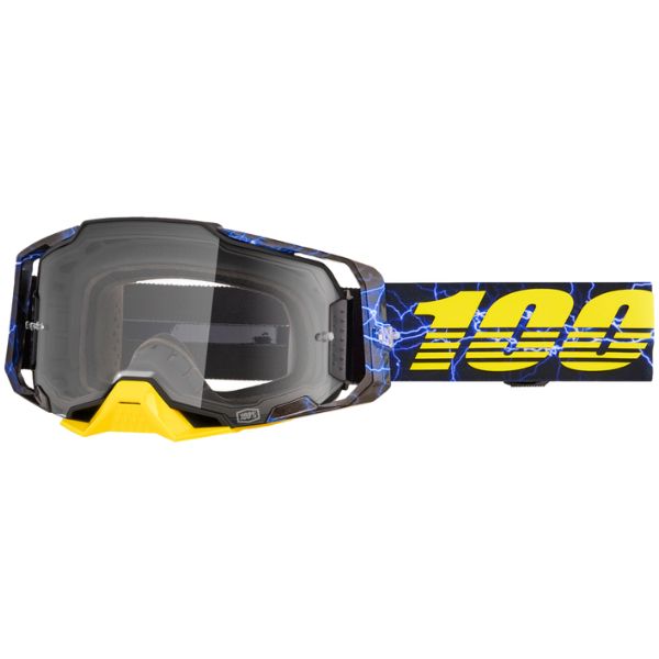 Catalog studio image of 100%, Armega Goggle w/ Clear Lens, Goggles, SKU 610-5352, color options Viggo, Furious, Klein, Albar, Esterel, Fargo, Blue, Livingaad and more