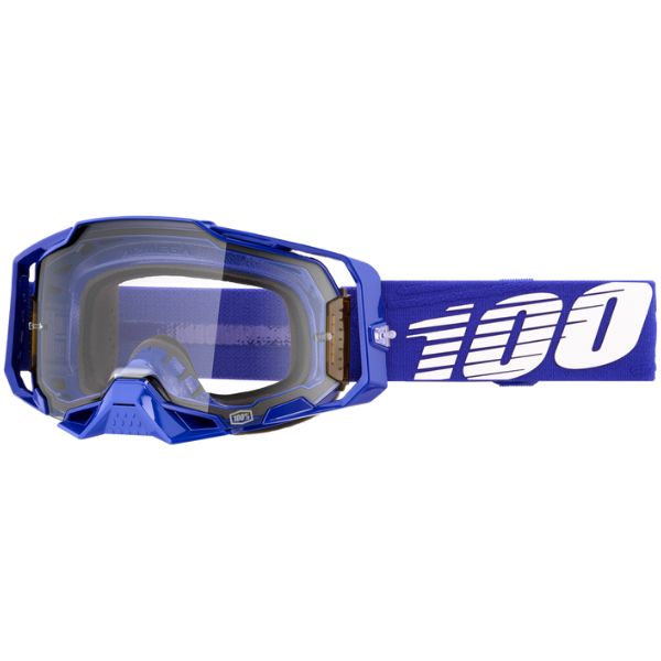 Detailed studio photograph of 100%, Armega Goggle w/ Clear Lens, Goggles, SKU 610-5353, color options Viggo, Furious, Klein, Albar, Esterel, Fargo, Blue, Livingaad and more