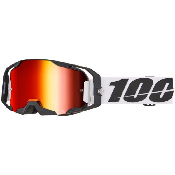 High-resolution studio image of 100%, Armatic Goggle (Mirror Lens), Goggles, SKU 610-5371, color options Turo, Mirror Silver Lens, Toyoko, Mirror Purple Lens, Caldwell, Mirror Red Lens, Black, Mirror Flash Silver Lens, Polarity, Mirror Silver Lens, Blue, Mirror Blue Lens, Best, Mirror Blue Lens, Neon Orange, Mirror Flash Silver Lens and more