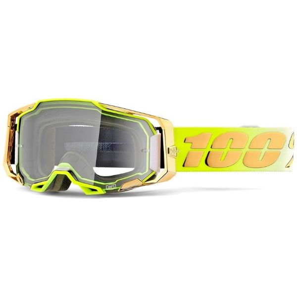 Studio product photo on a neutral background of 100%, Armega Goggle w/ Clear Lens, Goggles, SKU 26013030, color options Viggo, Furious, Klein, Albar, Esterel, Fargo, Blue, Livingaad and more