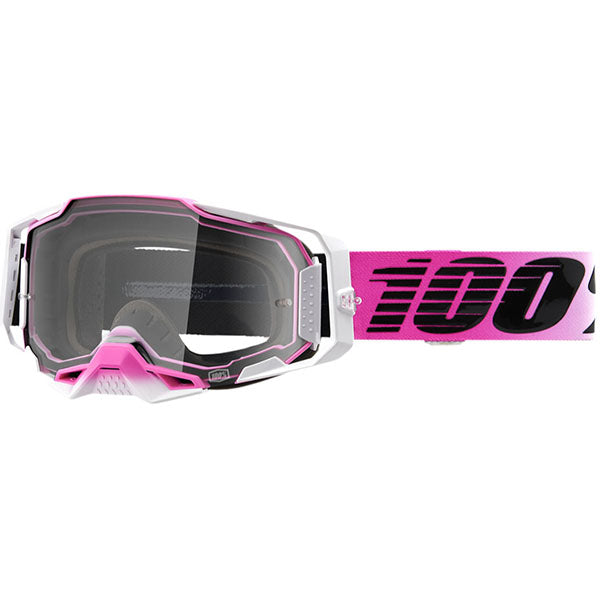 Detailed studio photograph of 100%, Armega Goggle w/ Clear Lens, Goggles, SKU 26013121, color options Viggo, Furious, Klein, Albar, Esterel, Fargo, Blue, Livingaad and more