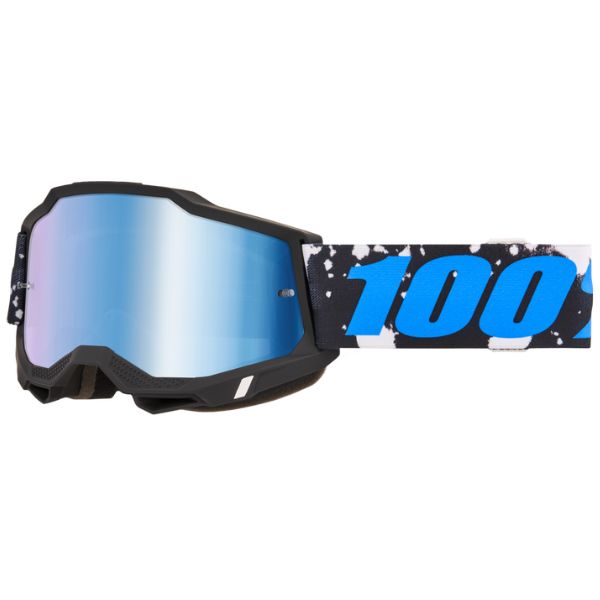 Studio product photo on a neutral background of 100%, Accuri 2.0 Goggle (Mirror Lens), Goggles, SKU 610-5341, color options Fairbanks, Mirror True Gold Lens, Samba, Mirror Silver Lens, 2028, Mirror Blue Lens, Yumiko, Mirror Silver Lens, Torken, Mirror Red Lens, Risland, Mirror True Gold Lens, Razza, Mirror Silver Lens, Neon Yellow, Mirror Silver Lens and more