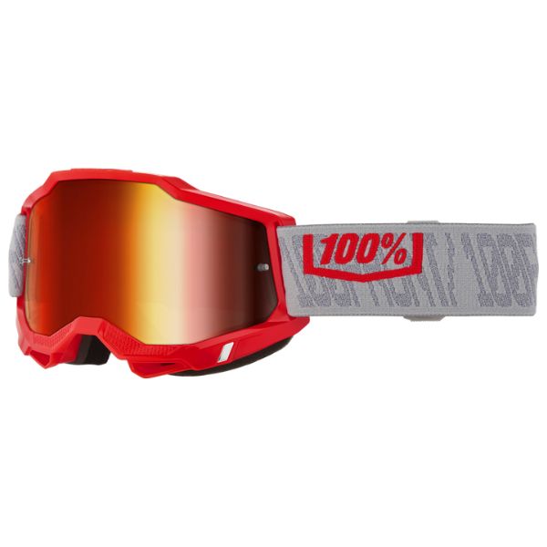 100% Accuri 2.0 Goggle (Mirror Lens) in Gatorback with mirror red lens SKU 610-5397