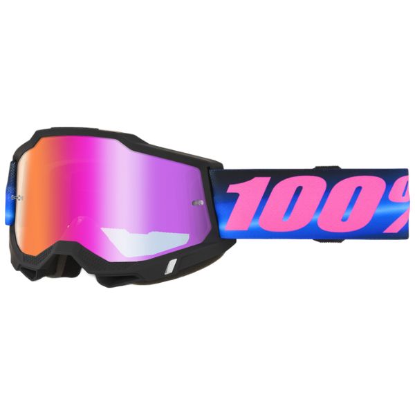 100% Accuri 2.0 Goggle (Mirror Lens) in Superdome with mirror dark red lens SKU 610-5398