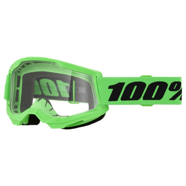100% Strata 2.0 Goggle (Clear Lens) in Grey SKU 610-5401