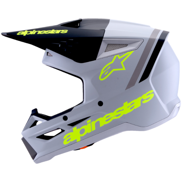 01109009, Alpinestars, S-M3 Radium Helmet, Black/Red Fluo/White Glossy, Gray/Black/Yellow Fluo Matte, Black/White/Gray Glossy, Sizes XS, SM, MD, LG, XL product photo