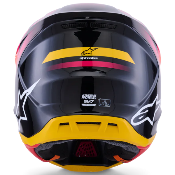 8301626-1564-L, Alpinestars, S-M7 Rise Helmet, Black/Silver/Red Fluo Glossy, Black/Yellow/Pink Glossy, Blue/White Glossy, Sizes XS, SM, MD, LG, XL product photo