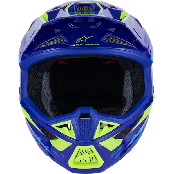 482-00192S, Alpinestars, S-M7 Deed Helmet, Red/Black/White Glossy, Purple/Pink Glossy, Blue/Yellow Fluo Glossy, Sizes XS, SM, MD, LG, XL product photo
