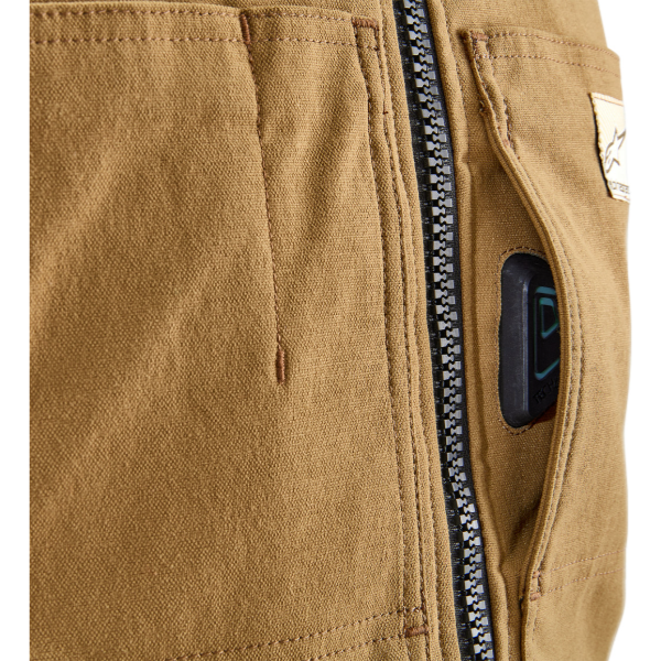 Professional studio photo of Alpinestars - Tech-Air 3 v2 Canvas Vest; showing overall shape and visible design details; SKU 270114; Colors: Tan, Black