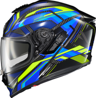 Scorpion EXO - EXO-ST 1400 Evo Carbon Hex Helmet, motorcycle helmet, detail view, color options: 2XL, LG, MD, SM, XL, sizes: Gloss Blue, Gloss Red, Matte Blue, Matte Grey