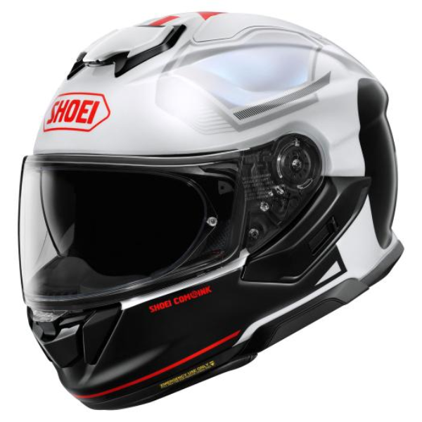 Clean studio shot of Shoei, GT-Air 3 Mike Helmet, highlighting helmet profile, visor area, and surface finish, Colors: Blue/Red TC-2, Yellow/White TC-3, Black/Green TC-4, White/Black TC-6, SKU 0121170203
