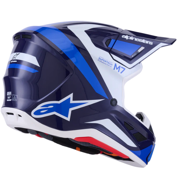 8301626-7249-2XL, Alpinestars, S-M7 Rise Helmet, Black/Silver/Red Fluo Glossy, Black/Yellow/Pink Glossy, Blue/White Glossy, Sizes XS, SM, MD, LG, XL product photo
