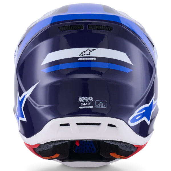 8301626-7249-XL, Alpinestars, S-M7 Rise Helmet, Black/Silver/Red Fluo Glossy, Black/Yellow/Pink Glossy, Blue/White Glossy, Sizes XS, SM, MD, LG, XL product photo