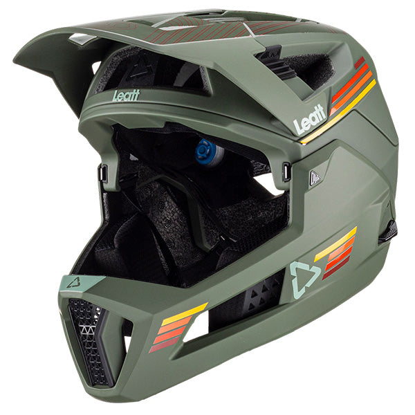 Detailed product image of Leatt, V23 Enduro 4.0 Helmet (MTB) Mountain Bike, Colors: Pine, Stealth, Suede, White, Sizes: LG, MD, SM, SKU: 1023014452