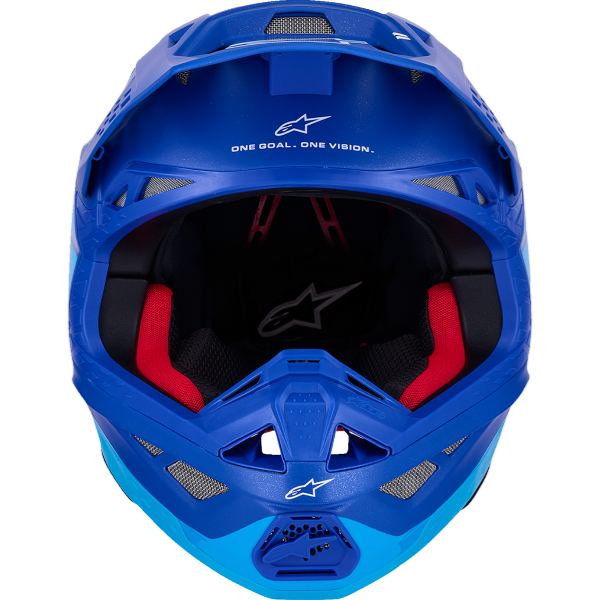 01108591, Alpinestars, Supertech M10 Flood Helmet, Black/Dark Gray Matte & Glossy, Red Fluo/Red Matte & Glossy, Met Blue/Med Blue/Black Carbon Matt product photo
