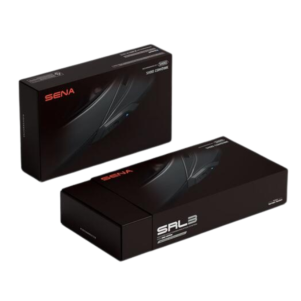 Studio image on a white background of Sena, SRL3 Mesh Communication for Shoei Helmets, showing helmet shell shape, vent layout, and exterior graphics, Colors: Default Title, SKU 0501000003