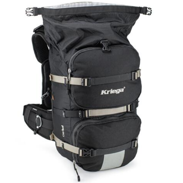 High-resolution studio image of Kriega - R-30 Backpack; showing overall shape and visible design details; SKU 7020660530; Colors: Black