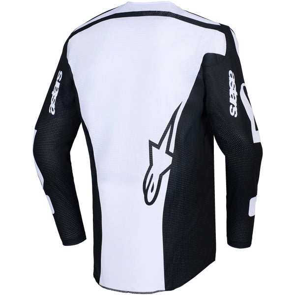 3760226-12-M, Alpinestars, Racer Air Riway Jersey, Black/White, Light Gray/Yellow Fluo/Blue, Sizes SM, MD, LG, XL product photo