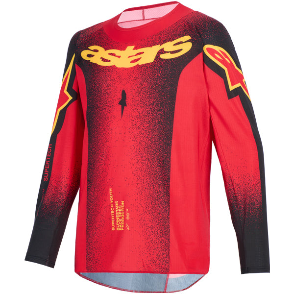 3770726-3175-L, Alpinestars, Supertech Scenz Jersey (Youth), Purple/Yellow Fluo, Red/Black/Yellow, Sizes Y-SM, Y-MD, Y-LG, Y-XL product photo