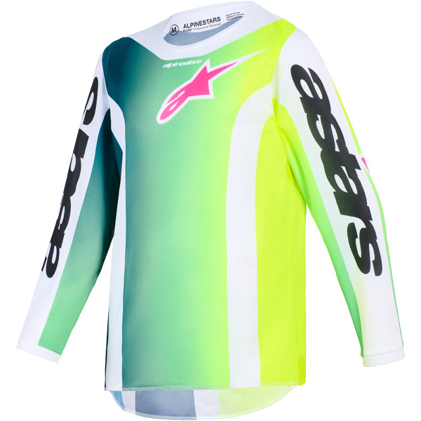3771126-7262-S, Alpinestars, Fluid Portl Jersey (Youth), Red/Light Gray/Dark/Gray, UCLA Blue/White, Green/White/Black, Sizes Y-SM, Y-MD, Y-LG product photo