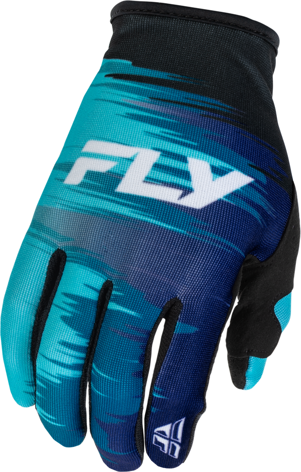 Fly Racing Lite Gloves (Girls) side view Colors: Pink/Turquoise Sizes: Y-LG SKU:379-612 | Available at BTO Sports.